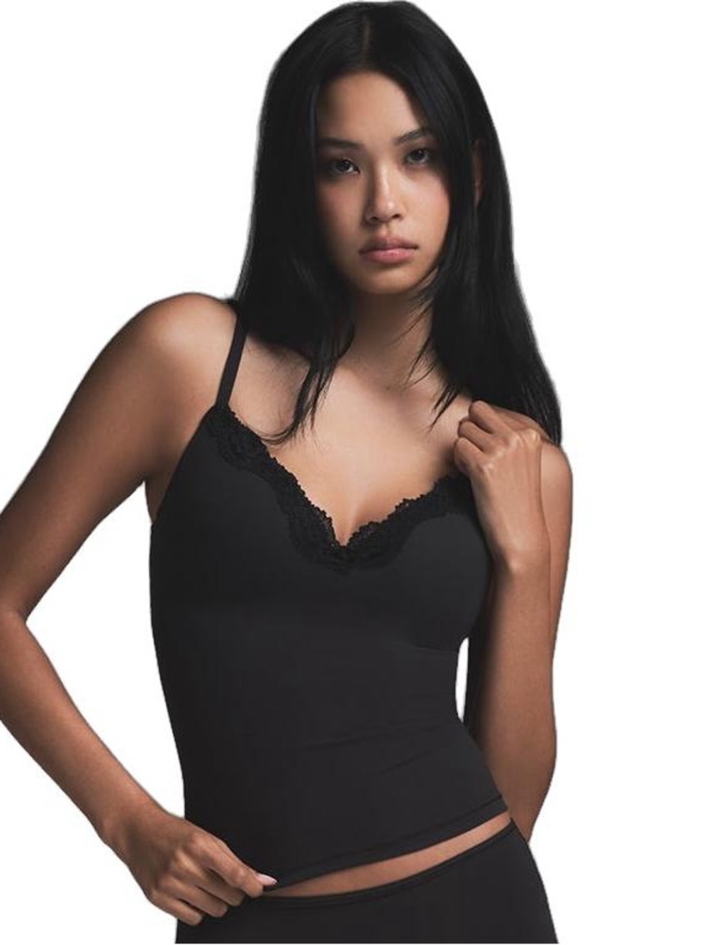 Fits everybody lace push up cami color onyx